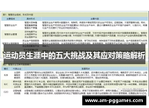 运动员生涯中的五大挑战及其应对策略解析